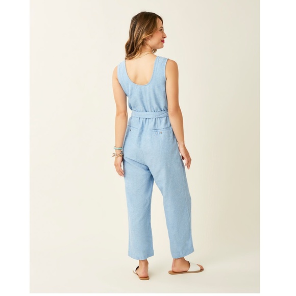 Carve Designs Bonfire Jumpsuit - Light Royal Chambray, Size M NWT - Picture 7 of 8
